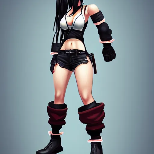 Image similar to alternate outfit of tifa lockhart by wlop, rossdraws, mingchen shen, bangkuart, sakimichan, yan gisuka, jeongseok lee, artstation, 4k