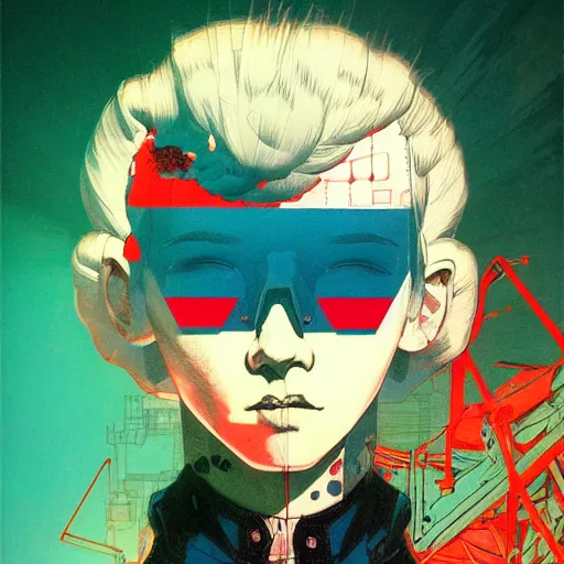 Prompt: prompt : soviet punk portrait soft light painted by james jean and katsuhiro otomo and erik jones, inspired by akira anime, smooth face feature, intricate oil painting, high detail illustration, sharp high detail, manga and anime 1 9 9 9