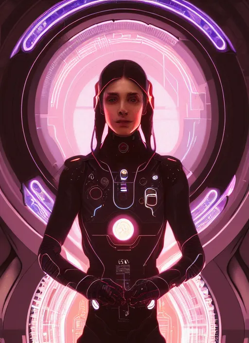 Prompt: symmetry portrait of reece pacheco, sci - fi, tech wear, glowing lights intricate, elegant, highly detailed, digital painting, artstation, concept art, smooth, sharp focus, illustration, art by artgerm and greg rutkowski and alphonse mucha
