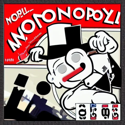 Image similar to monopoly man death, photo