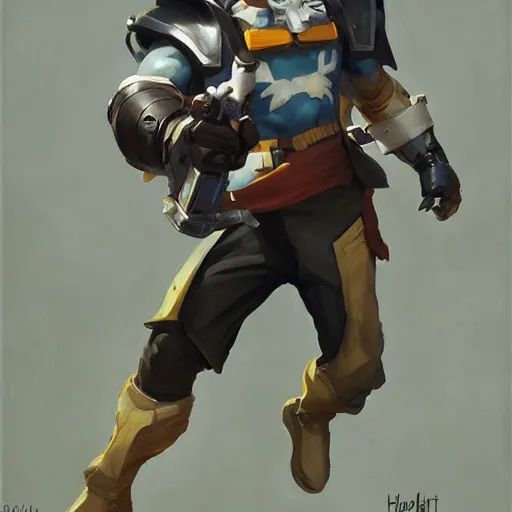 Prompt: greg manchess painting of taskmaster as an overwatch character, profile picture, matte painting, bold shapes, hard edges, street art, trending on artstation, by huang guangjian and gil elvgren and sachin teng