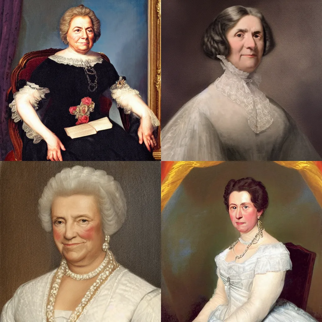 Prompt: portrait of the first woman president of the United States
