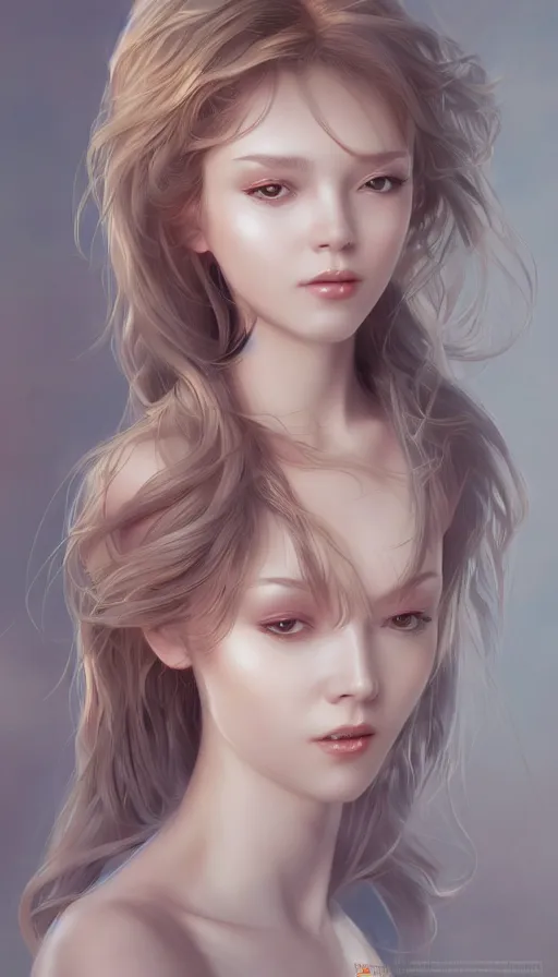 Image similar to angelic young female | | seductive - fine - face, pretty face, key visual, realistic shaded perfect face, fine details by stanley artgerm lau, wlop, nekro, james jean, andrei riabovitchev, marc simonetti, and sakimichan, trending on artstation