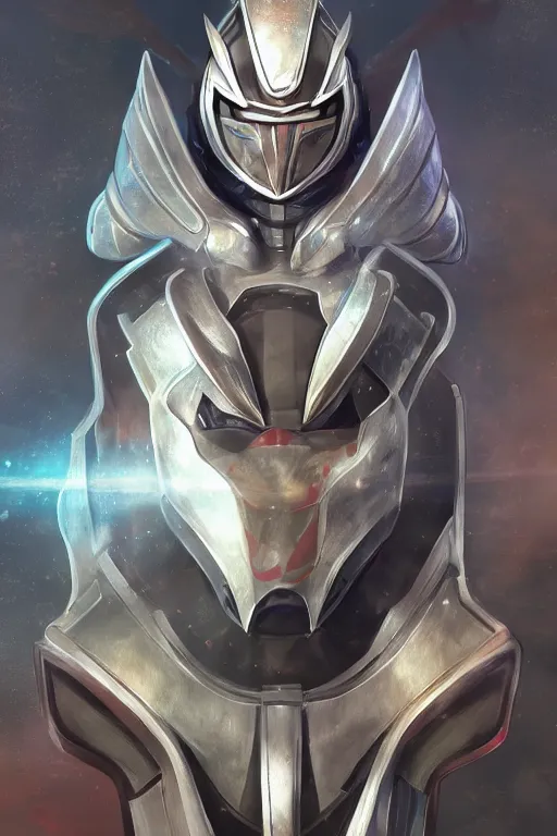 Image similar to helmet armor guardian destiny in witch queen illumination ray tracing hdr fanart arstation by sung choi robot ninja mask and eric pfeiffer and gabriel garza and casper konefal