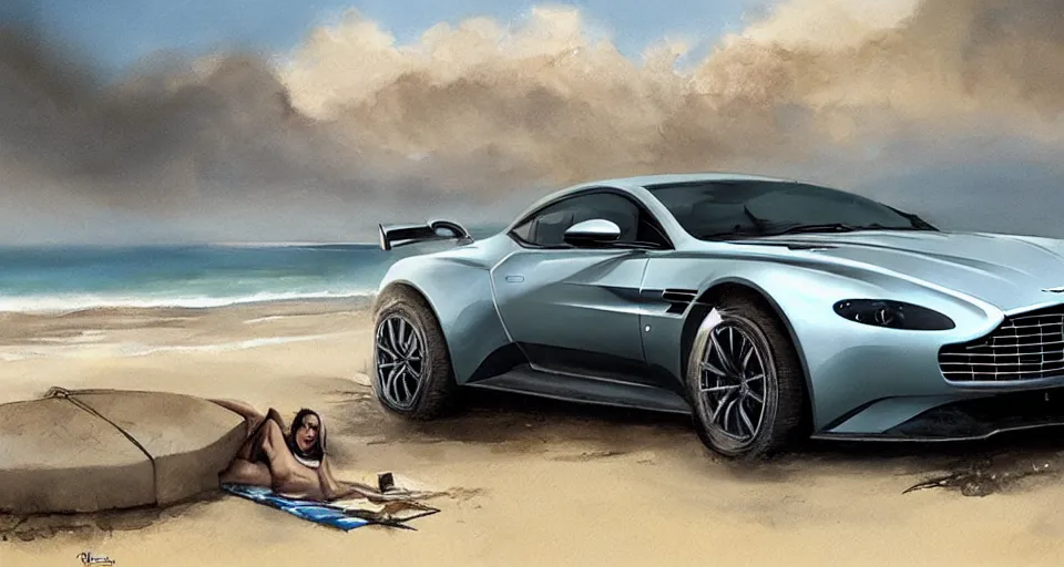 Prompt: Aston Martin Valhalla in beach,digital art,ultra realistic,ultra detailed, ultra wide Lens, art by greg rutkowski