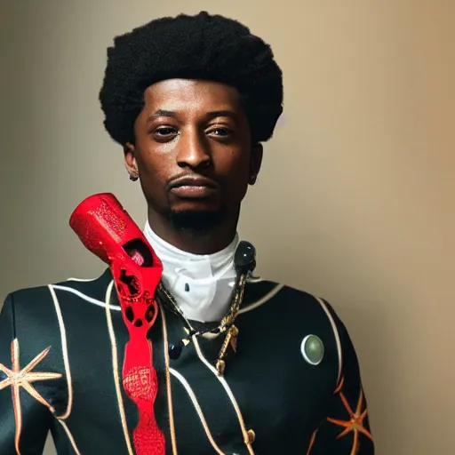 Prompt: award winning uhd neo afro future 2 1 savage robot george washington slave