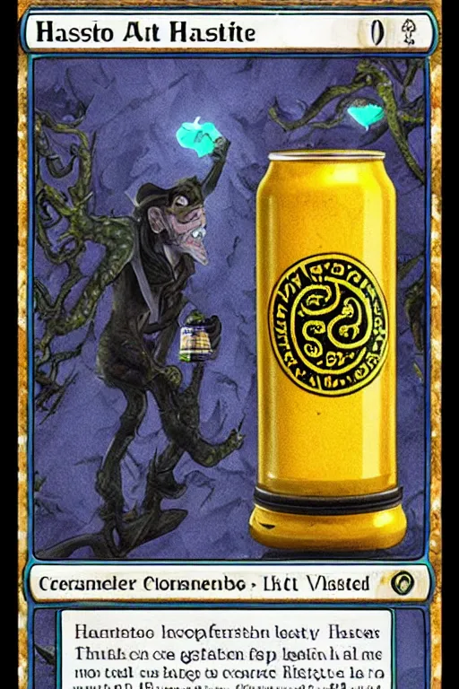 Prompt: hastur throwing back an ice cold natty lite