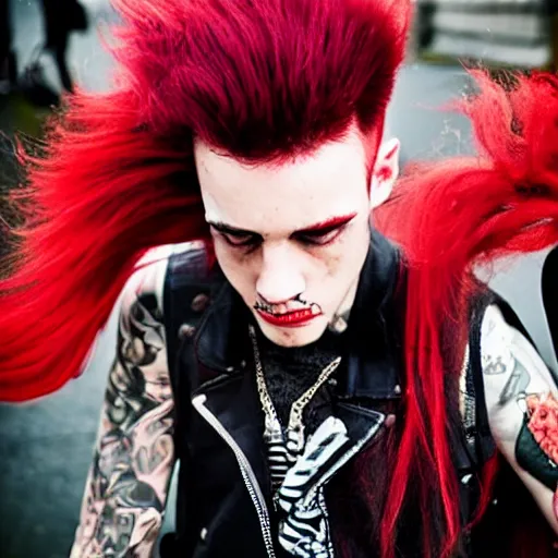 man in red punk - Untitled Collection #189689006