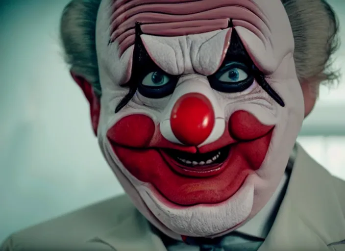 Image similar to ted cruz as wrinkles the clown, movie still, from the new wrinkles the clown movie, 8 k, realistic