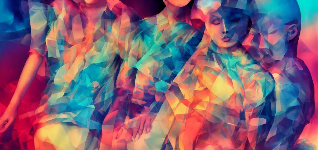 Image similar to xray photoshoot of couple hand holding, colourful vfx art, art by hsiao - ron cheng & james jean - presented as magazine collage style, volumetric light, colourful, sharp, detailed, digital painting, illustration, illustration, magazine collage, highly detailed, intricate detail, unreal engine, octae render