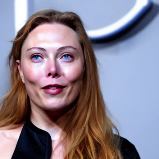 Prompt: ( elon musk ) have a face of scarlet johanson. symmetric face, coherent face, coherent eyes,