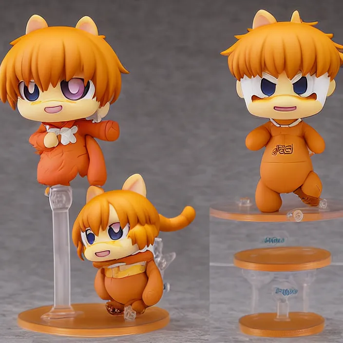 Image similar to Garfield, An anime Nendoroid of Garfield, figurine, detailed product photo