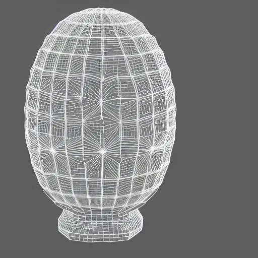 Prompt: faberge egg, 3D model, white background