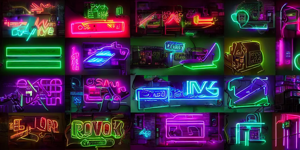 Image similar to twitch, cyberpunk, neon, glow, neon sign