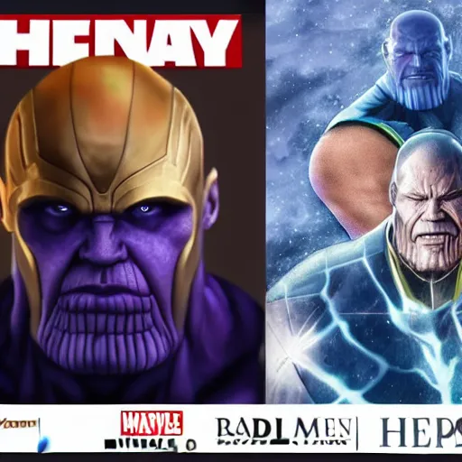 Image similar to vladimir putin as thanos, Cinematic, Portrait, Ultra-HD