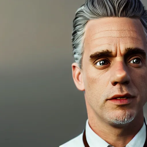 Prompt: Jordan Peterson as a disney character, 3d render, beautiful lighting, octane render