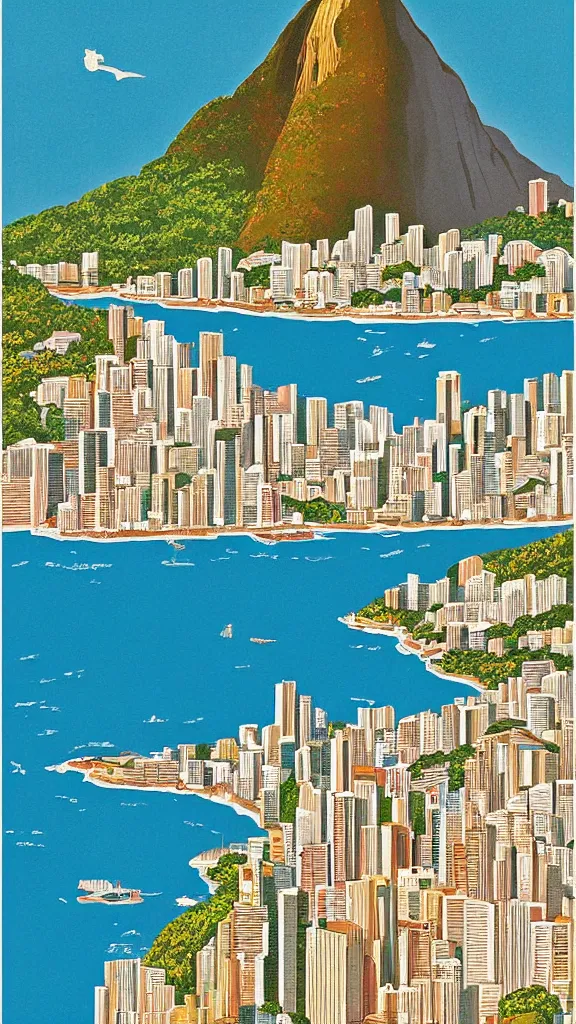 Image similar to Rio de Janeiro, poster by Kerne Erickson