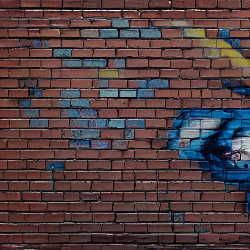 Prompt: street art by Ceser on a brick wall in New York, photorealism, 8k, high detail, unreal engine