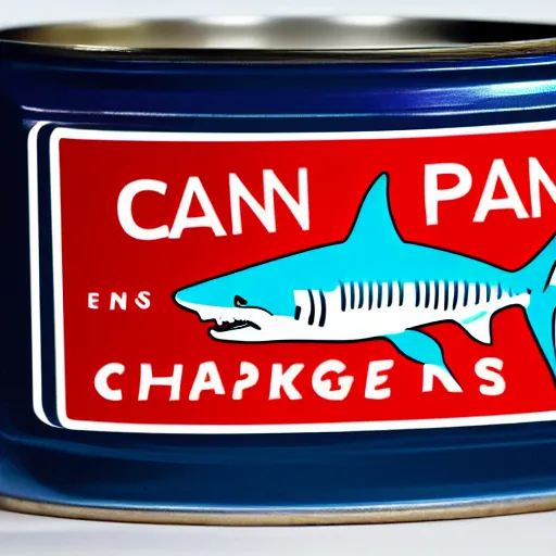 Image similar to Can of Spam with shark logo