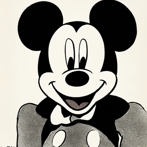 Prompt: mickey mouse profile picture by claude monet