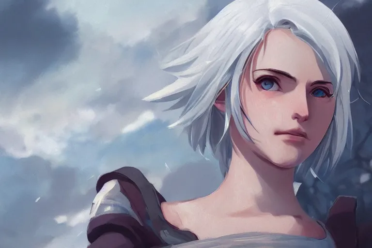 Prompt: portrait of Ciri, by Makoto Shinkai