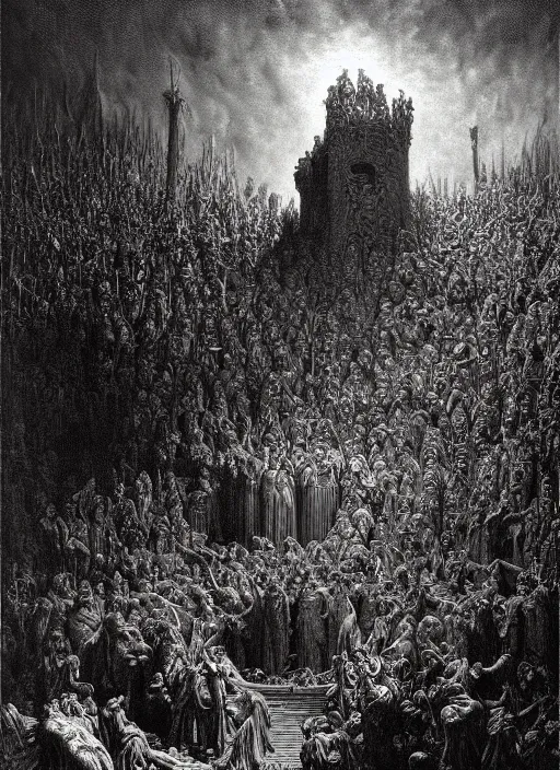 Image similar to dante's inferno, epic scene, photorealistic, highly detailed, texture, soft light, dramatic, moody, ambient, painting by gustave dore