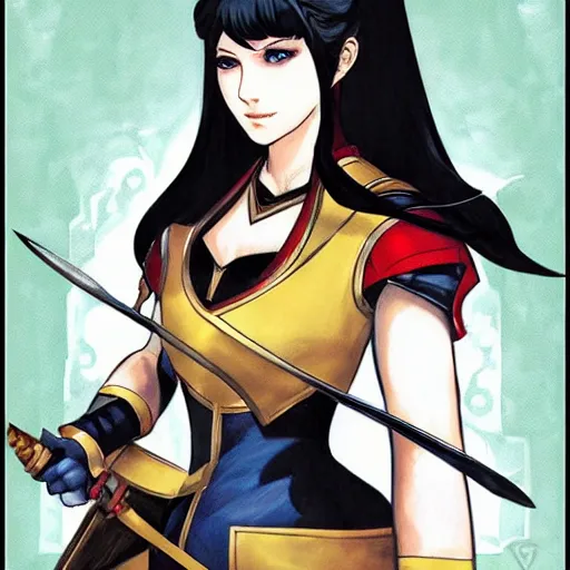 Image similar to Fire Emblem Character Portrait by Adam Hughes