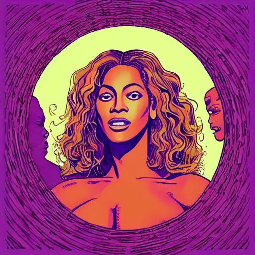 Image similar to “ beyonce retro minimalist portrait by jean giraud, moebius starwatcher comic, 8 k ”