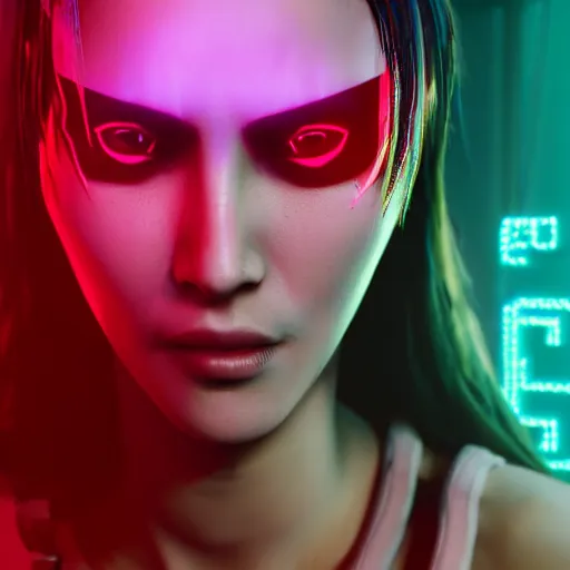 Image similar to jekie chan portrait, Cyberpunk 2077, cyberpsycho, photorealistic, ultra detailed, neon, octane, bokeh, cyber, cyberpunk city, feature, scars, cyberface, 8k