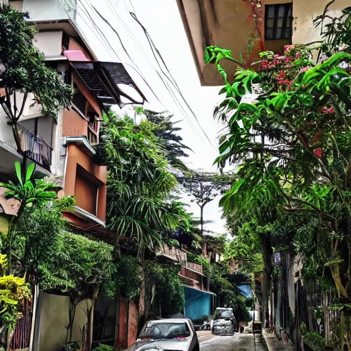 Image similar to a peaceful quiet neighborhood in sao paulo