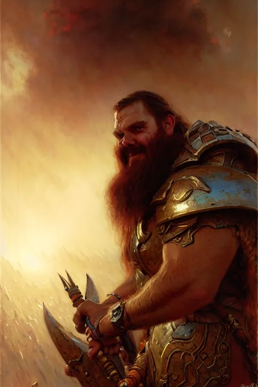 Image similar to gimli by gaston bussiere bayard wu, greg rutkowski, giger, maxim verehin, drew struzan