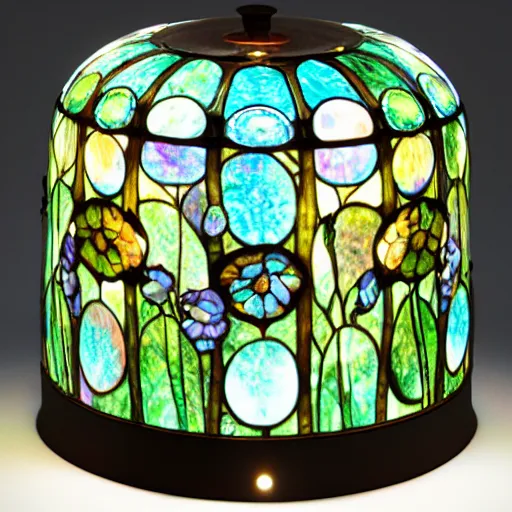 Prompt: moon lamp by louis comfort tiffany