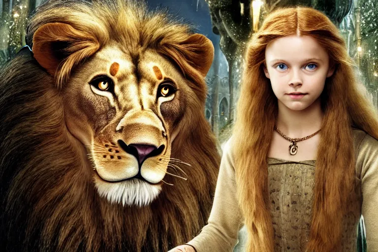 Prompt: lion witch and wardrobe, chronicles of narnia