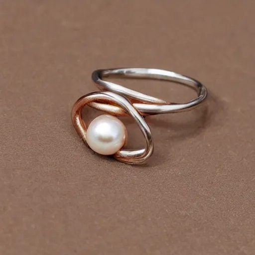 Prompt: of two girl wiring pearl ring