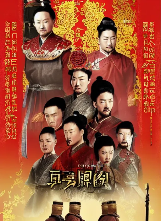 Image similar to Chinese historical movie cover, Three Kingdoms