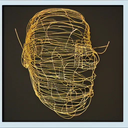 Image similar to a face made of wires