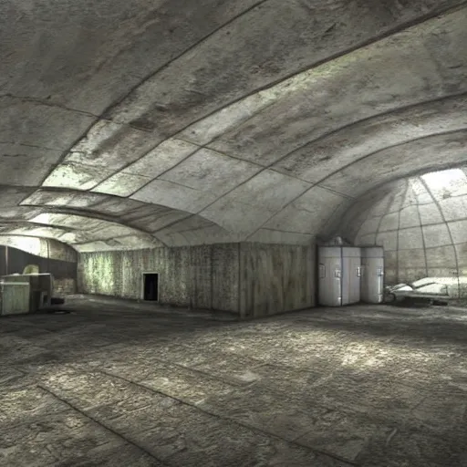 Image similar to bunker underground post apocalyptic atomic style shelter nuclear