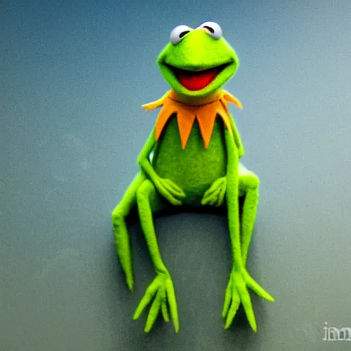 Image similar to lonely kermit watching full moon