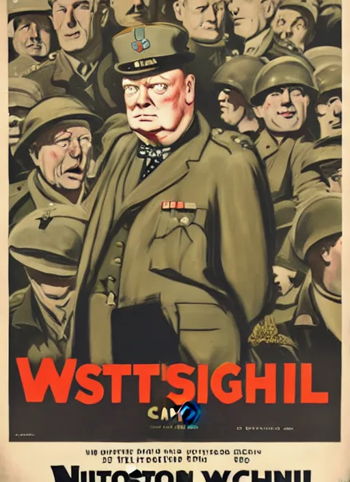 Image similar to winston churchill captain england 🦸 standing on a pile of defeated, beaten and broken german soldiers. captain england wins wwii. brittish wwii propaganda poster by james gurney and pixar. overwatch.