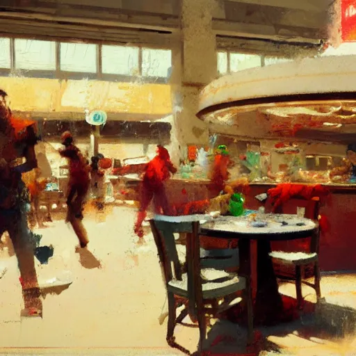 Image similar to fast food, craig mullins