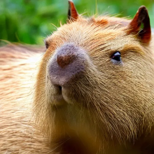 Prompt: a capybara gaming