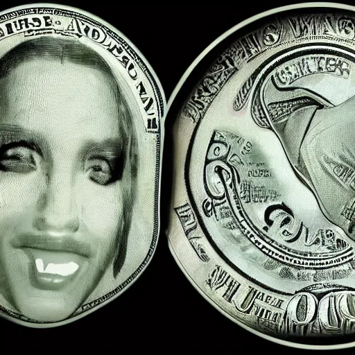 Image similar to us one dollar!!!! alternative with the face of megan fox