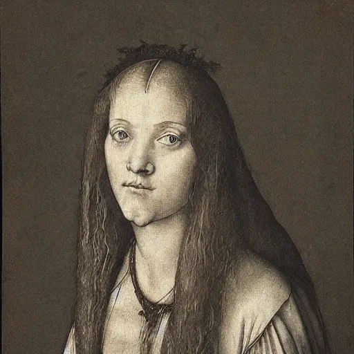 Image similar to photo of young woman by albrecht durer