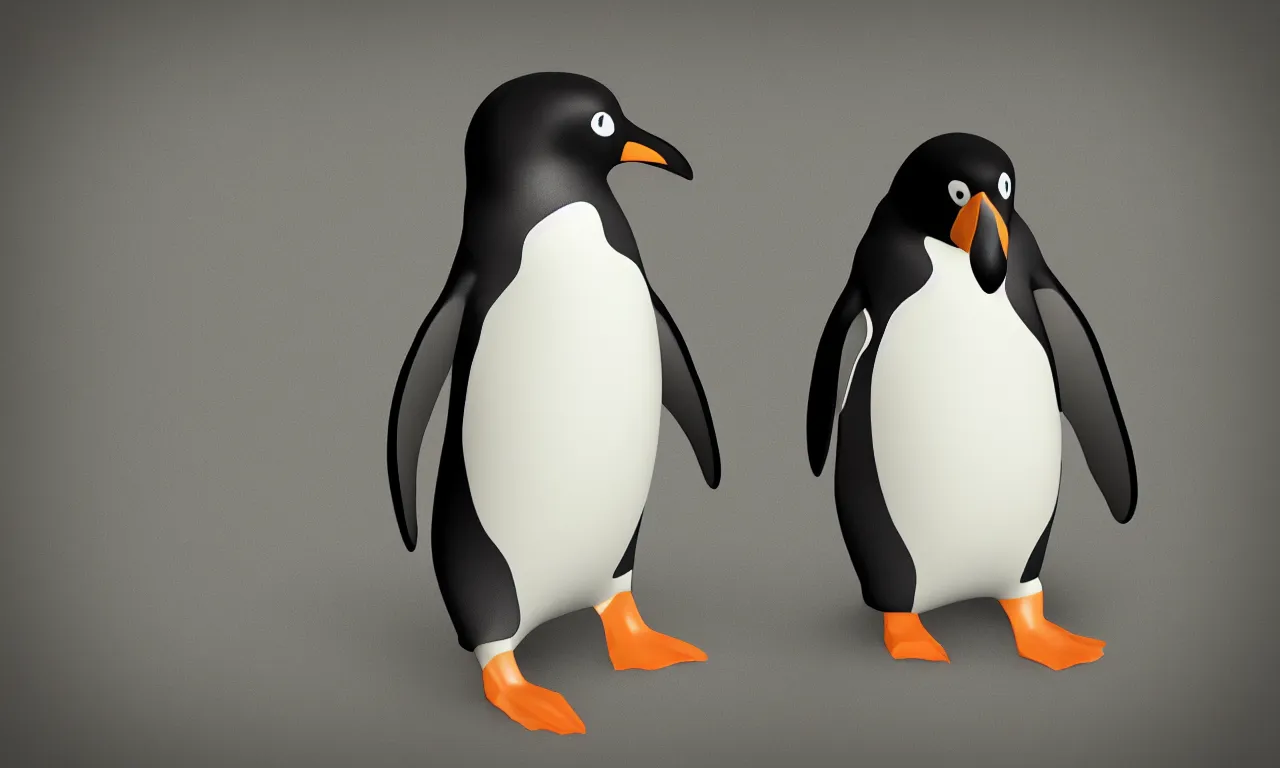 Image similar to penguin honepot, digital art, 3 d illustration, fancy background