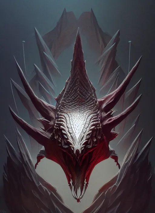 Prompt: anthropomorphic triangle brain in edgy darkiron terror bird demon, intricate, elegant, highly detailed animal monster, digital painting, artstation, concept art, smooth, sharp focus, illustration, art by artgerm, wayne barlowe, trending on artstation and greg rutkowski and alphonse mucha, 8 k