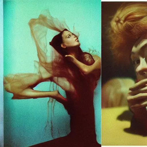 Image similar to 3 5 mm color photography, beksinski and fritz lang and annie liebovitz, vogue shoot