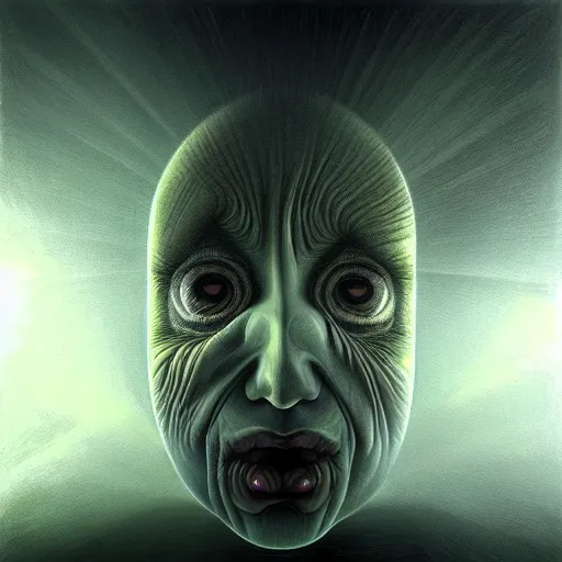 Prompt: prismatic shaft of energy piercing the soul. by anton semenov, hyperrealistic photorealism acrylic on canvas