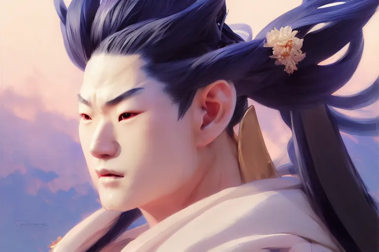 Prompt: onmyoji portrait, ( susabi ), fine details. night setting. realistic shaded lighting poster by craig mullism, artgerm, jeremy lipkin and michael garmash, unreal engine, vibrant colors and hard shadows and strong rim light, light blue sky, cool white color temperature, radiant light, detailed and intricate environment, digital art