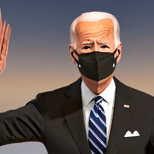 Image similar to photorealistic face Joe Biden as a mask over a dune sandworm with body; photograph, cgi 4k