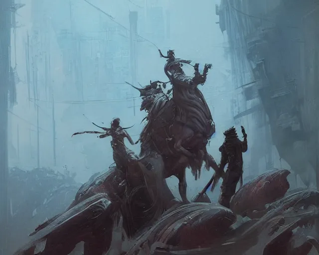Image similar to a highly detailed epic cinematic concept art CG render digital painting artwork: blizzard. By Greg Rutkowski, in the style of Francis Bacon and Syd Mead and Norman Rockwell and Beksinski, open ceiling, highly detailed, painted by Francis Bacon and Edward Hopper, painted by James Gilleard, surrealism, airbrush, Ilya Kuvshinov, WLOP, Stanley Artgerm, very coherent, triadic color scheme, art by Takato Yamamoto and James Jean
